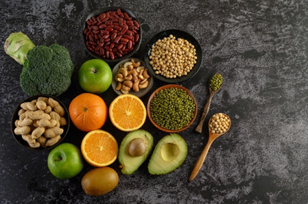 a variety of food in bowls